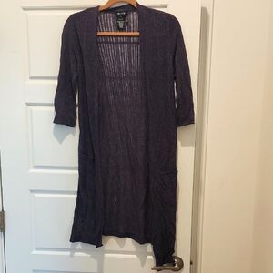 Nic & Zoe Women's Navy lightweight Cardigan Sweater Size small